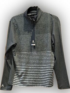 Antigua Women’s Pace 1/4 Zip Striped Performance Pullover, sizes L & XXL, NWT